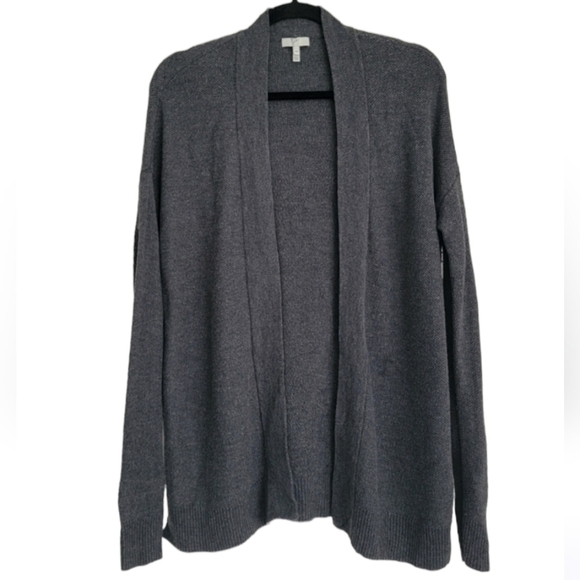 Joie Varda Wool Cashmere Blend Open Front Knit Cardigan Sweater Dark Gray XS - Picture 2 of 9